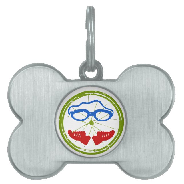 Triathlon Face Pet Tag (Front)