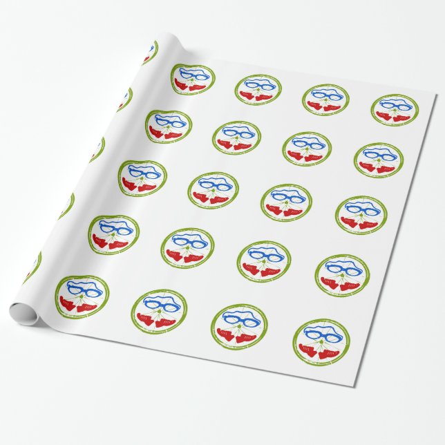 Triathlon Face Wrapping Paper (Unrolled)