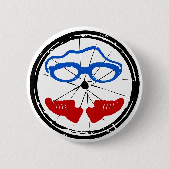 Triathlon Freak logo 6 Cm Round Badge (Front)