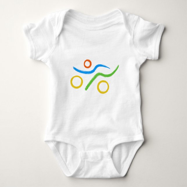 Triathlon Freak logo Baby Bodysuit (Front)
