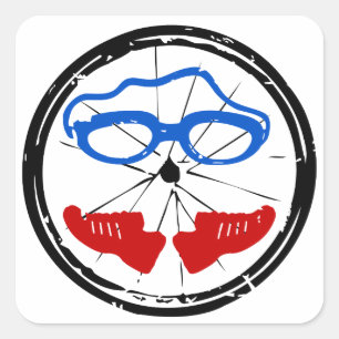 Triathlon Freak logo Square Sticker