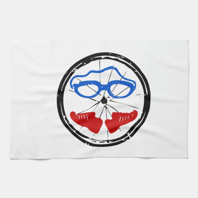 Triathlon Freak logo Tea Towel (Horizontal)