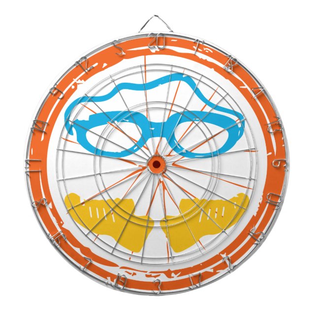 Triathlon fun design dartboard (Front)