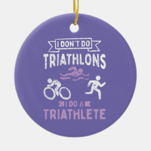 Triathlon Funny  Ceramic Ornament