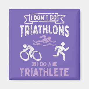 Triathlon Funny Magnet