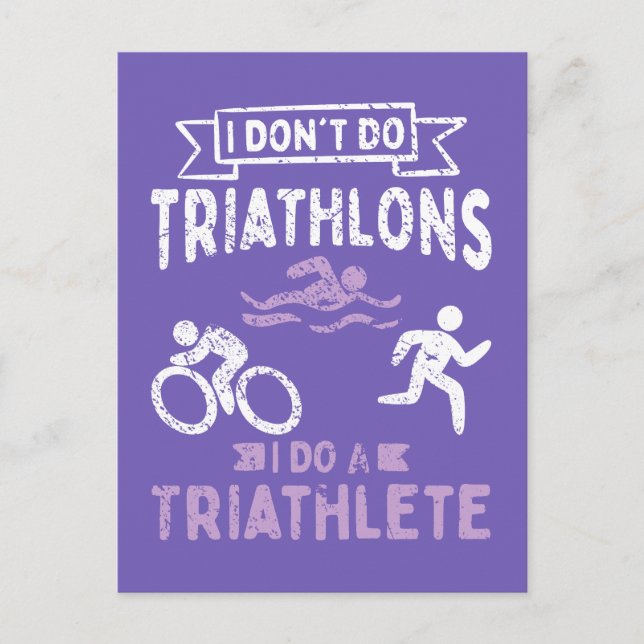 Triathlon Funny  Postcard (Front)