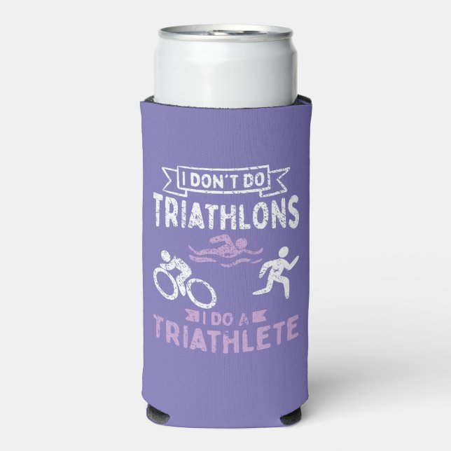 Triathlon Funny  Seltzer Can Cooler (Seltzer Front)