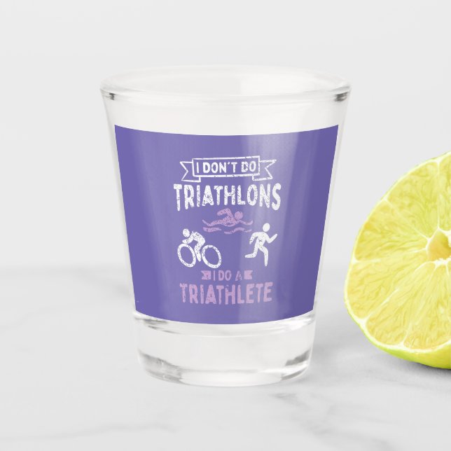 Triathlon Funny  Shot Glass (Front)