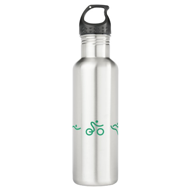 Triathlon Green logo 710 Ml Water Bottle (Front)