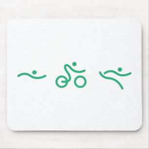 Triathlon Green logo Mouse Pad