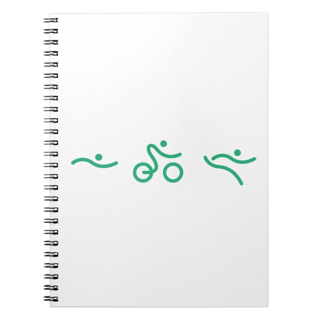 Triathlon Green logo Notebook (Front)