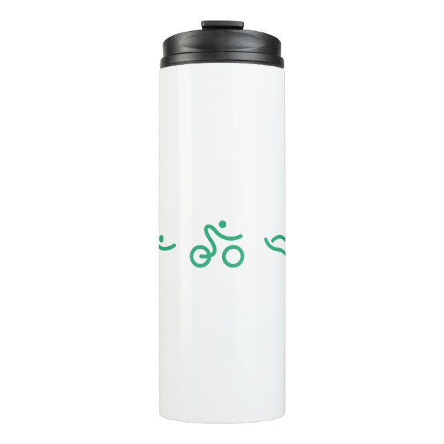 Triathlon Green logo Thermal Tumbler (Front)