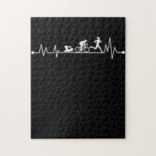 TRIATHLON HEARTBEAT T SHIRT JIGSAW PUZZLE