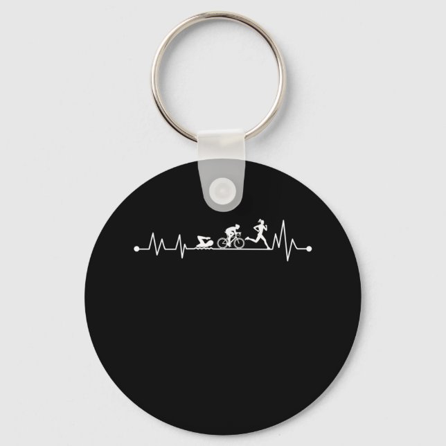 TRIATHLON HEARTBEAT T SHIRT KEY RING (Front)