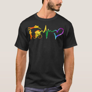 Triathlon heartbeat watercolor T-Shirt