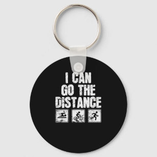 Triathlon I Can Go The Distance Key Ring