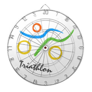 Triathlon logo dartboard
