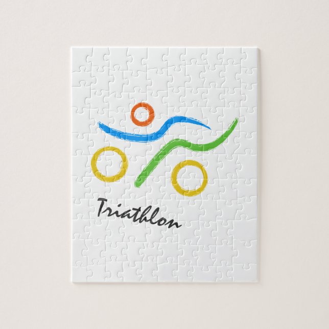 Triathlon logo jigsaw puzzle (Vertical)