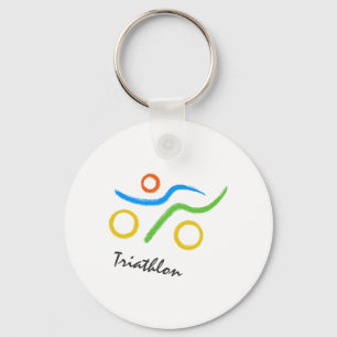 Triathlon logo key ring