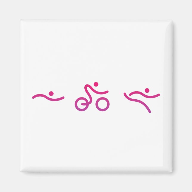Triathlon logo magnet (Front)