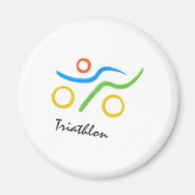 Triathlon logo magnet (Front)