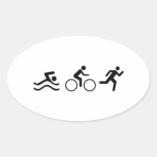 TRIATHLON LOGO OVAL STICKER