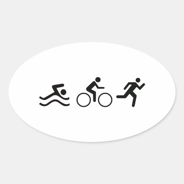 TRIATHLON LOGO OVAL STICKER (Front)