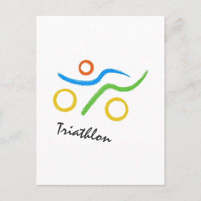 Triathlon logo postcard (Front)