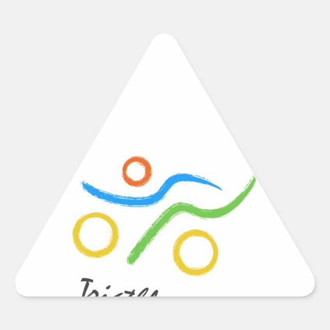 Triathlon logo triangle sticker (Front)