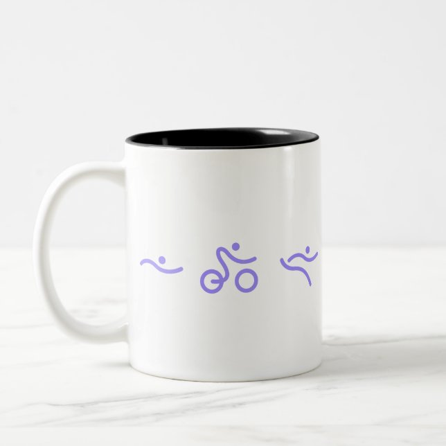 Triathlon logo Two-Tone coffee mug (Left)