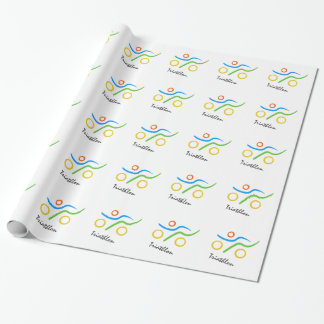 Triathlon logo wrapping paper