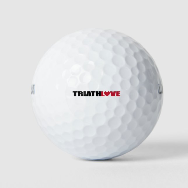 Triathlon Love for swimmers, Cyclers and Runners Golf Balls (Front)