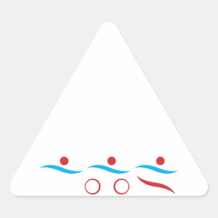 Triathlon modern cool logo triangle sticker