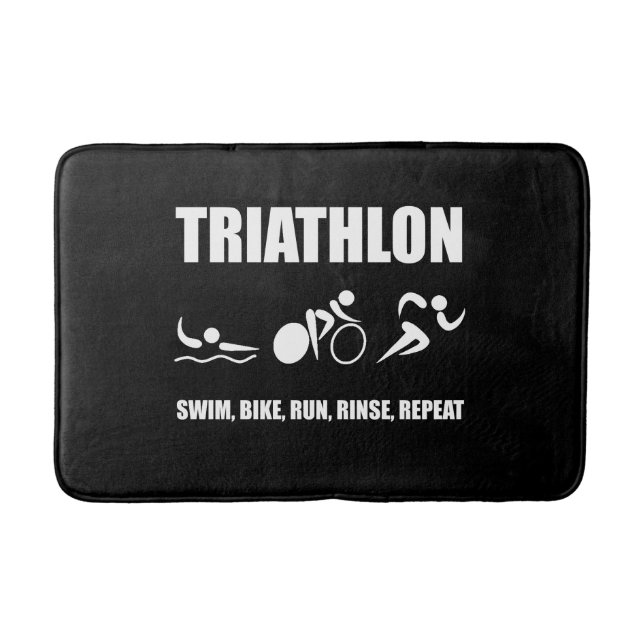 Triathlon Rinse Repeat Bath Mat (Front)