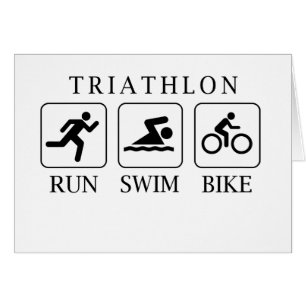 Triathlon run, swim and bike