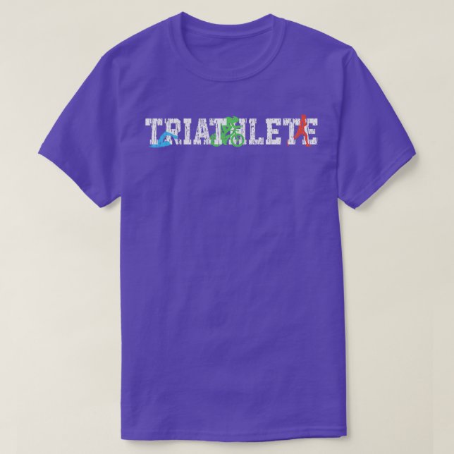 Triathlon Running Swimming Biking 2 T-Shirt (Design Front)