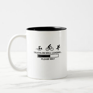 TRIATHLON SKILLS LOADING Two-Tone COFFEE MUG