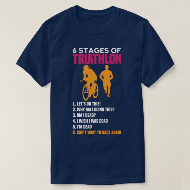 Triathlon Sport Running Swimming Cycling Gift T-Shirt (Design Front)