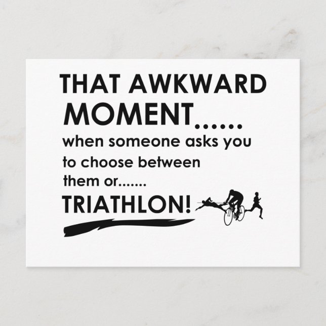 Triathlon Sports Designs Postcard (Front)