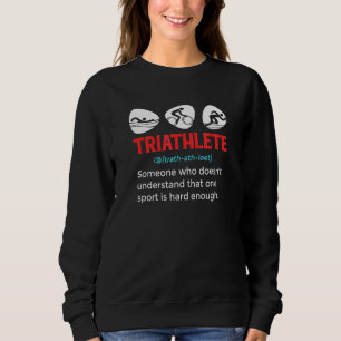 Triathlon Sports Swimmer Cyclist Runner Sweatshirt