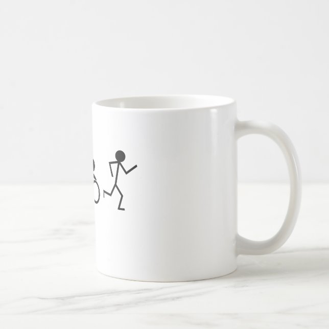 Triathlon Stick Figures Coffee Mug (Right)