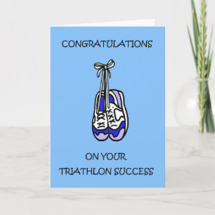 Triathlon Success Congratulations. Card