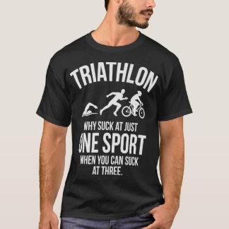 Triathlon Suck At Three Sports Premium  T-Shirt