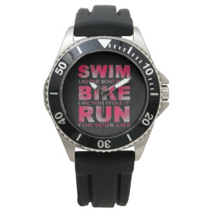 Triathlon - Swim, Bike, Run, Funny Triathlete     Watch