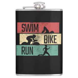 Triathlon - Swim Bike Run Hip Flask