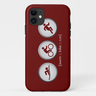 Triathlon Swim-Bike-Run iPhone 5 Case (maroon)