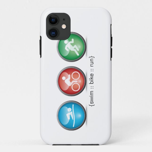 Triathlon Swim-Bike-Run iPhone 5 Case (white) (Back)