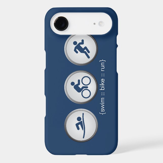 Triathlon Swim-Bike-Run iPhone 6 case (navy) (Back)