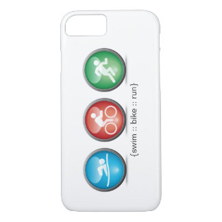 Triathlon Swim-Bike-Run iPhone 7 case (white)