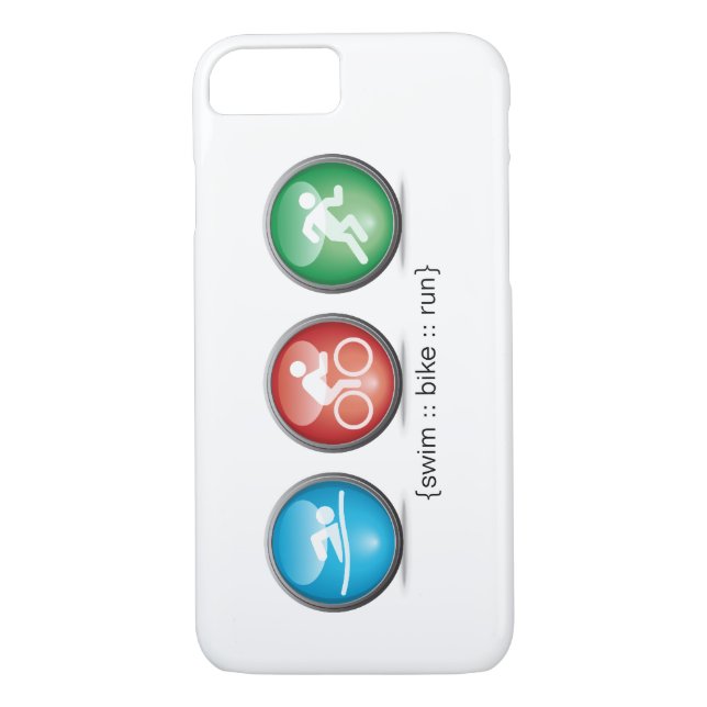 Triathlon Swim-Bike-Run iPhone 7 case (white) (Back)